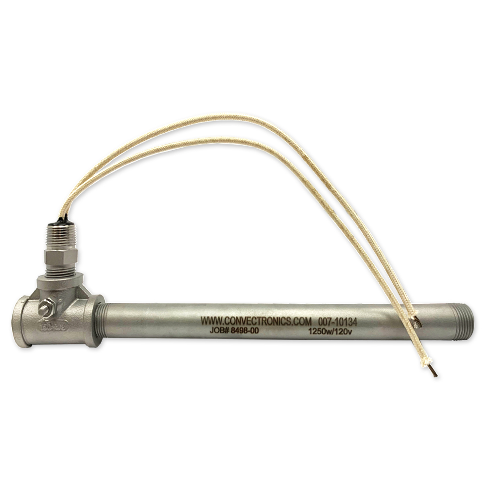 800W 120V 3/8 NPT In-Line Pipe Air Heater w/ Flex Lead Termination