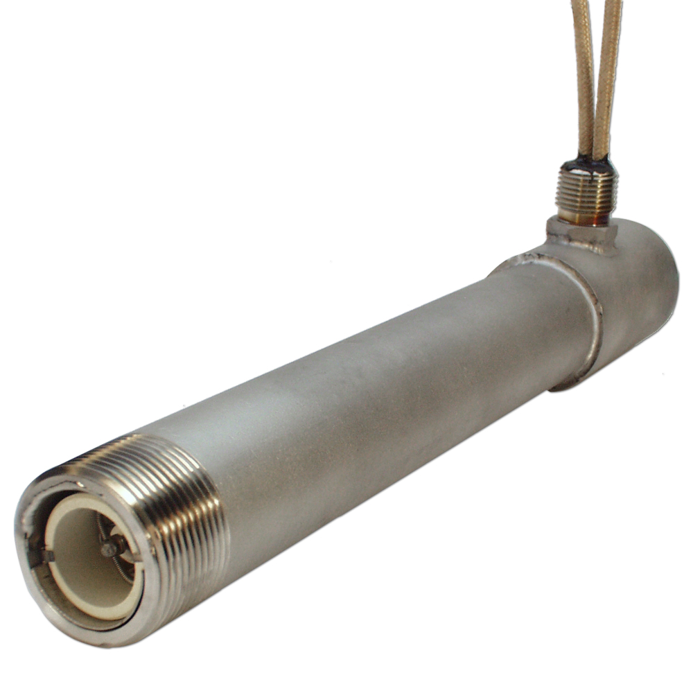 6000W 220V 1-1/4 NPT In-Line Pipe Air Heater w/ Flex Lead Termination