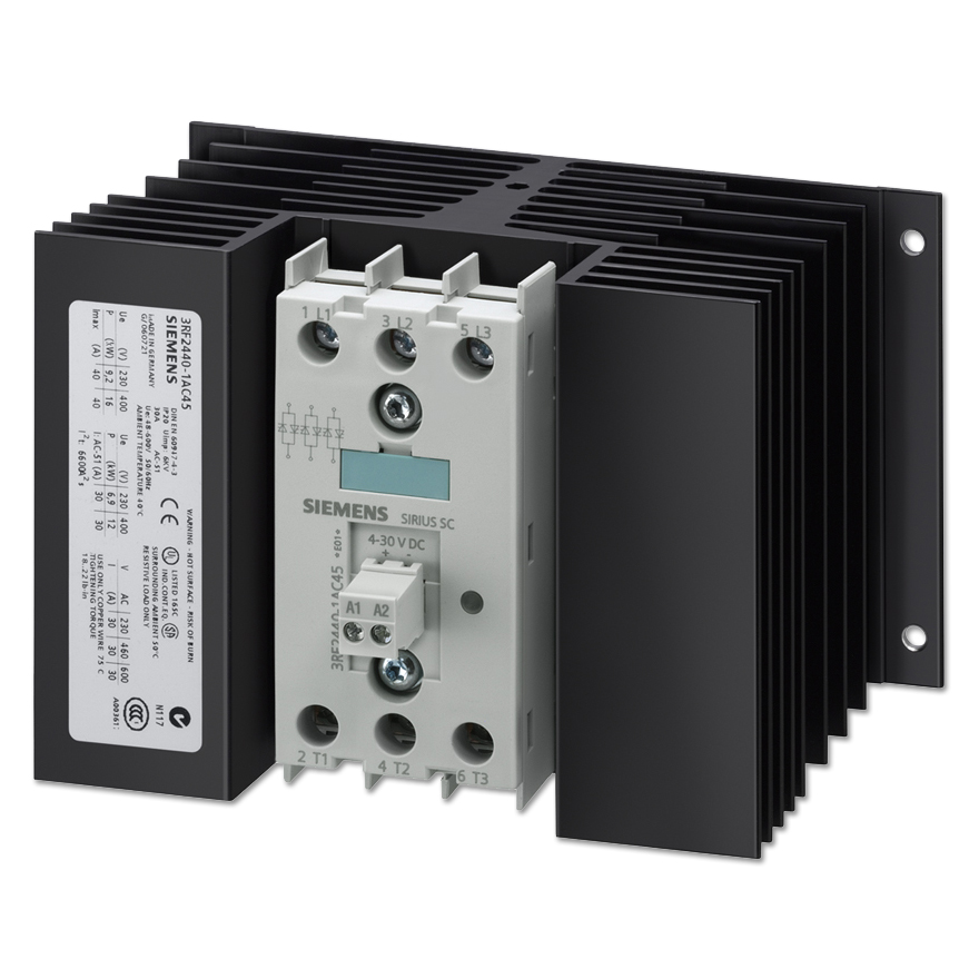 Siemens SIRIUS 3-Phase 600V 4-30VDC Input 40 Amp
Part #: 3RF2440-1AC45