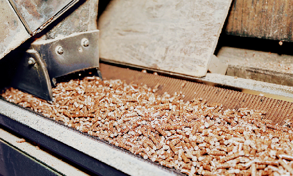 Image of wood pellets drying