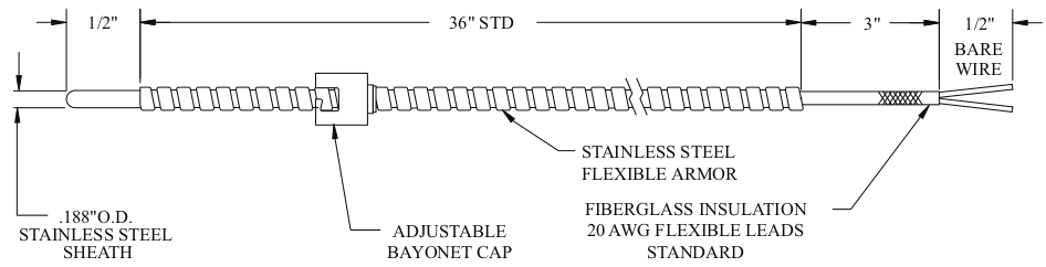 Bayonet Style Thermocouples